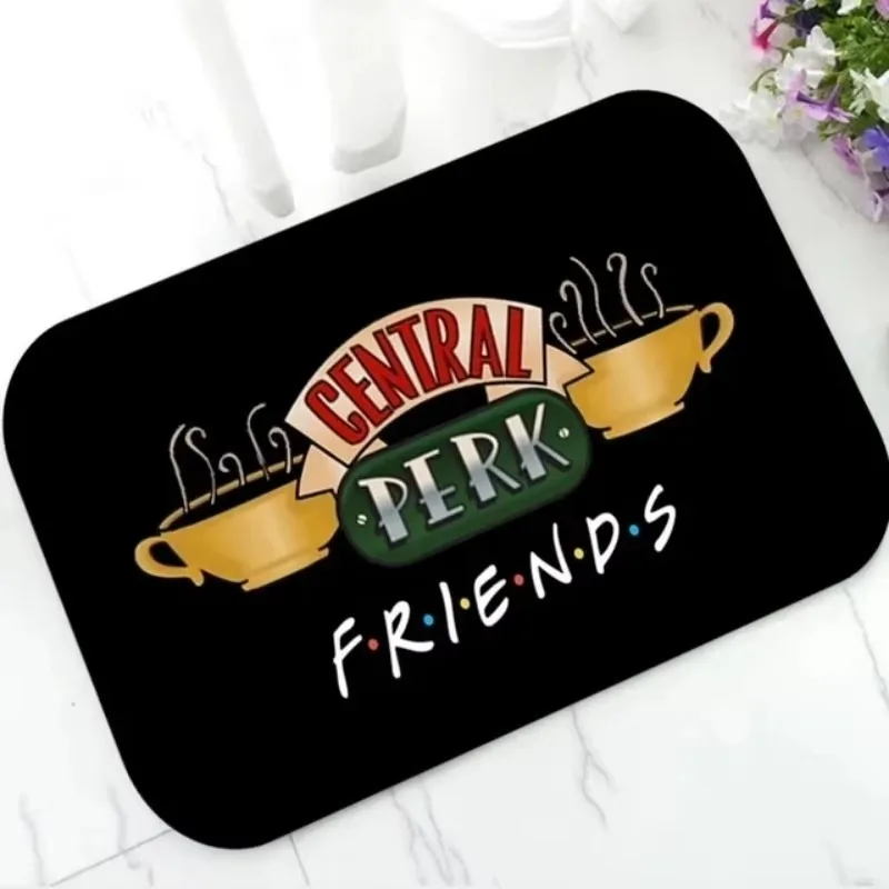 

American Vintage Old Friends Entry Carpet Bedside Rug Door Mat Bedroom Floor Mat Simple Entrance Foot Mat Home Decor