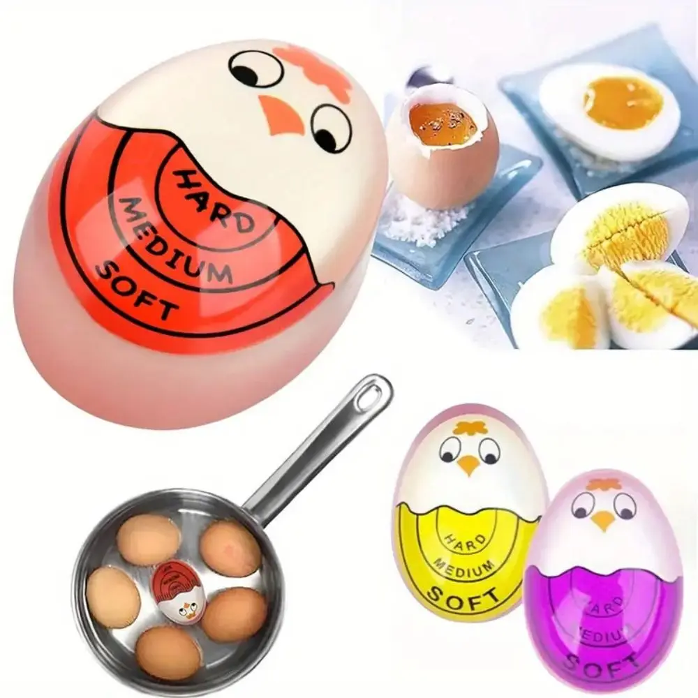 Color Changing Food Grade Boiled-egg Reminder Eco-Friendly Soft Boiled Egg Timer Resin Exquisite Egg Timer Kitchen