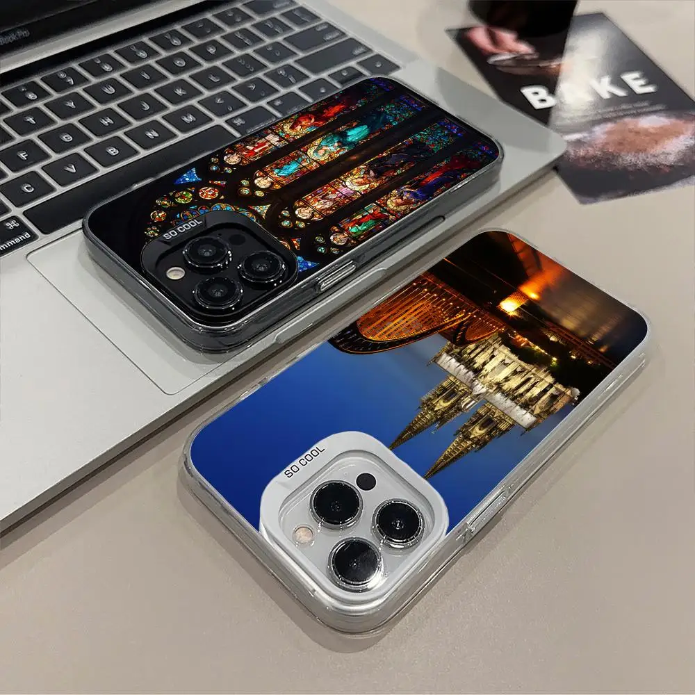

Cologne Cathedral Mobile Phone Case for iPhone 17 16 15 14 13 12 11 X XR XS 8 7 Air Pro Max Plus Translucent Colorful Cover