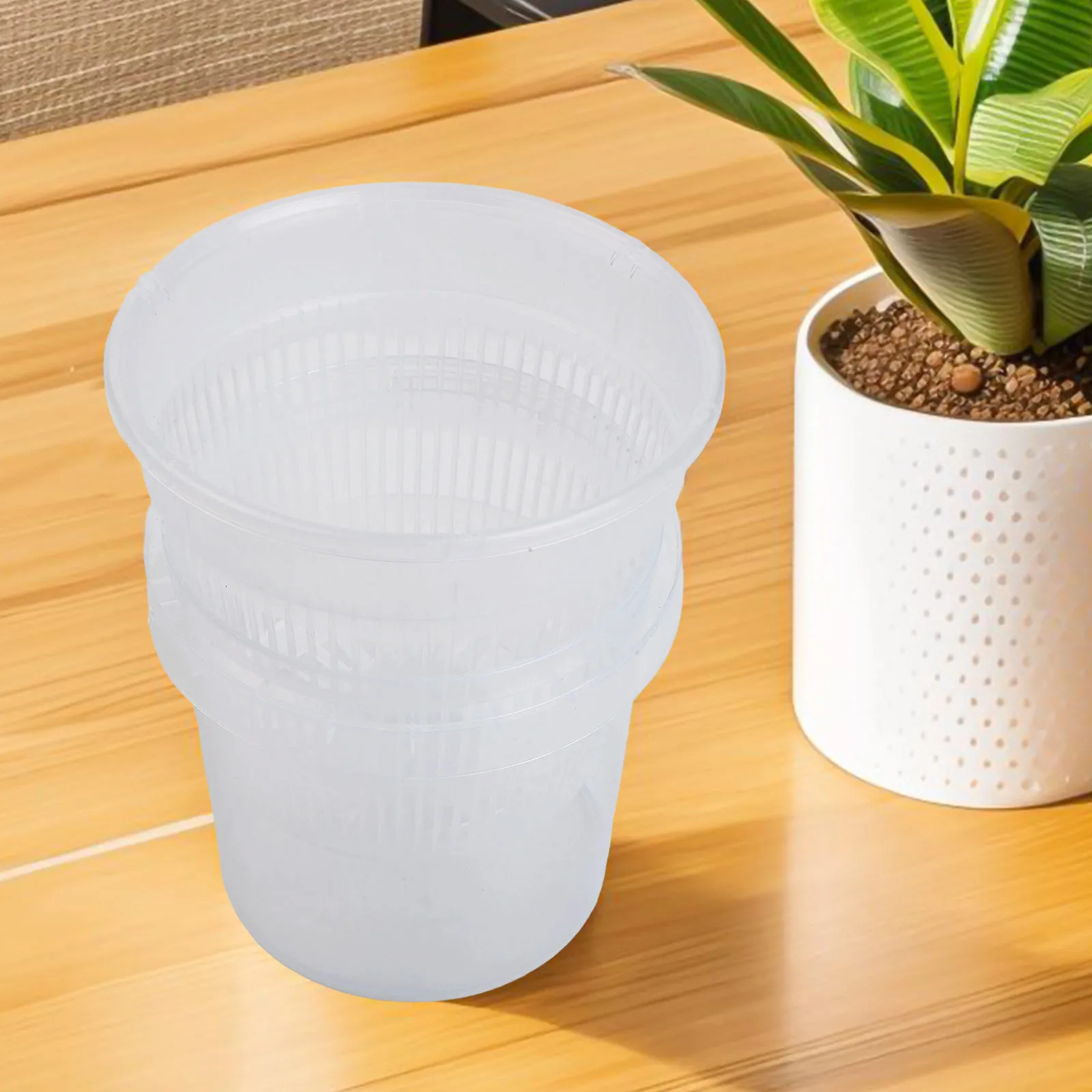 

Automatic Watering Planters Phalaenopsis Orchid Pots Root Care Technology Stylish Plastic Flowerpot Cachepot White