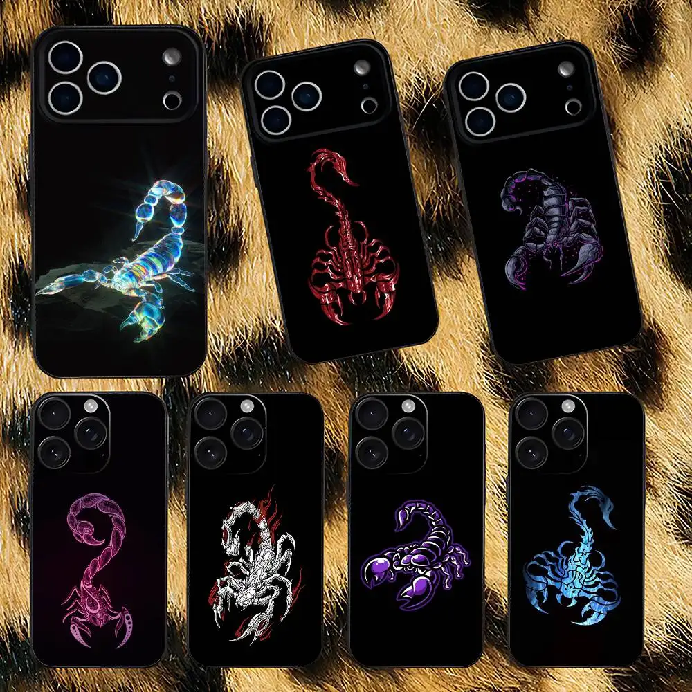

Cool insect Scorpion Phone Case For iPhone 17,16,15,14,13,12,Pro,Max,Plus,E,SE4,Air,Mini Black Soft Box