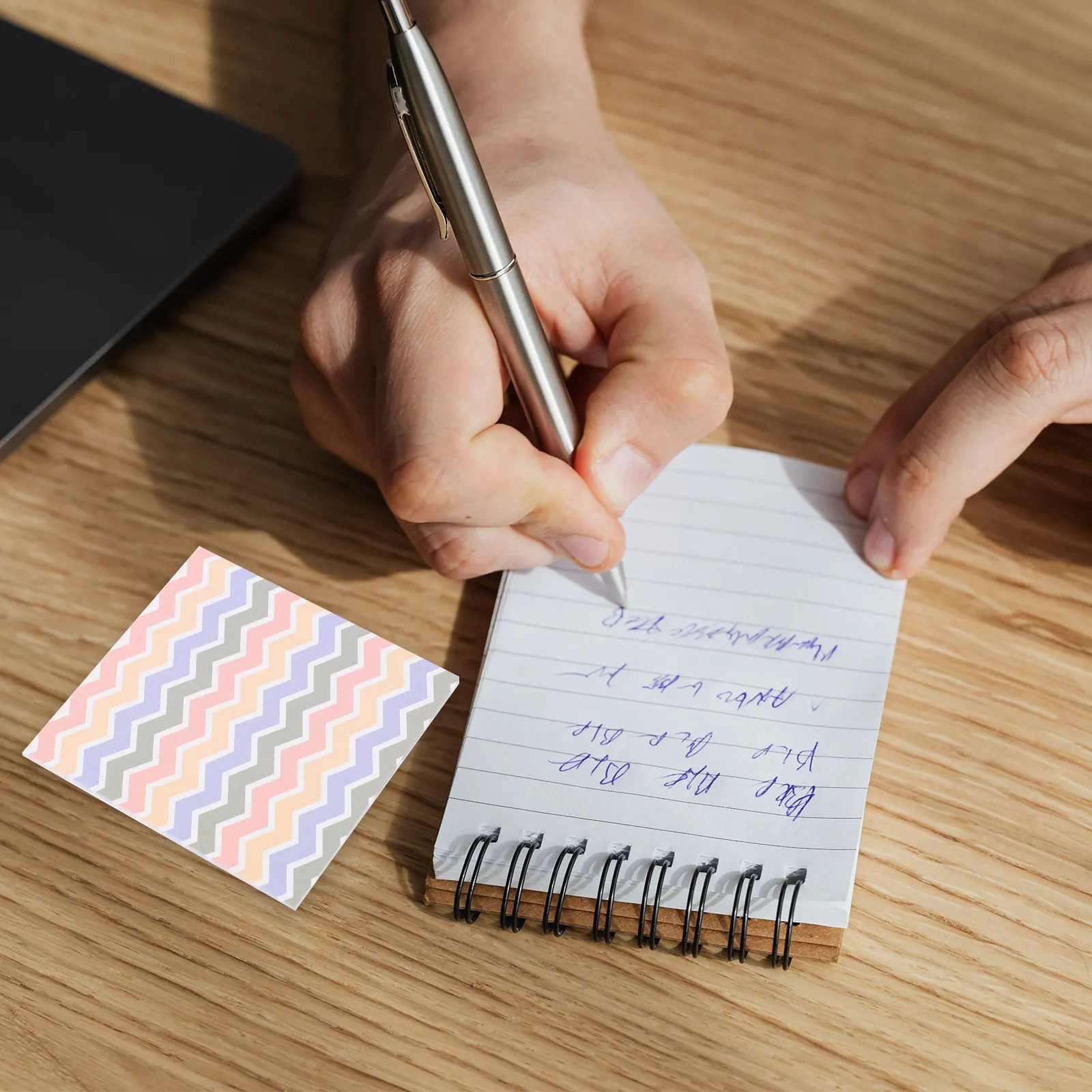 32Pcs Grid Texture Adhesive Notes Decorative Sticky Memo Pads Portable Office School Home to-Do List Reminder Notepaper