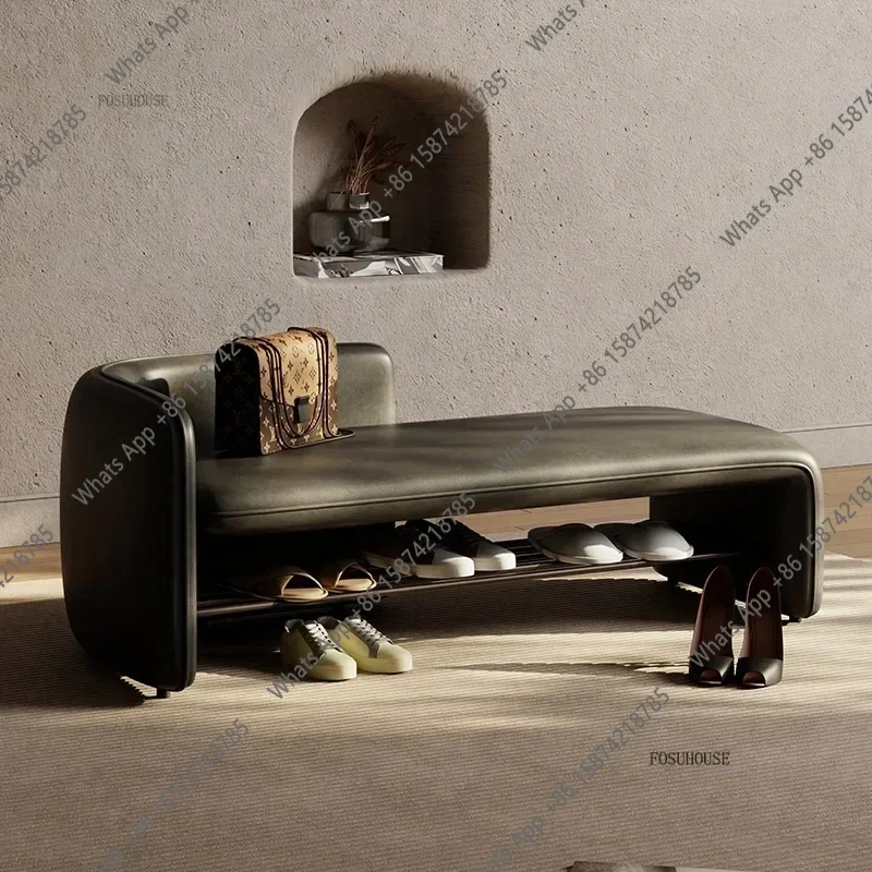 N67 Banco Otomano de Lujo de Terciopelo Acolchado para Entrada, Dormitorio, Sala de Estar, Asiento Esquinero, Almacenamiento, Reposapiés, Muebles para el Hogar