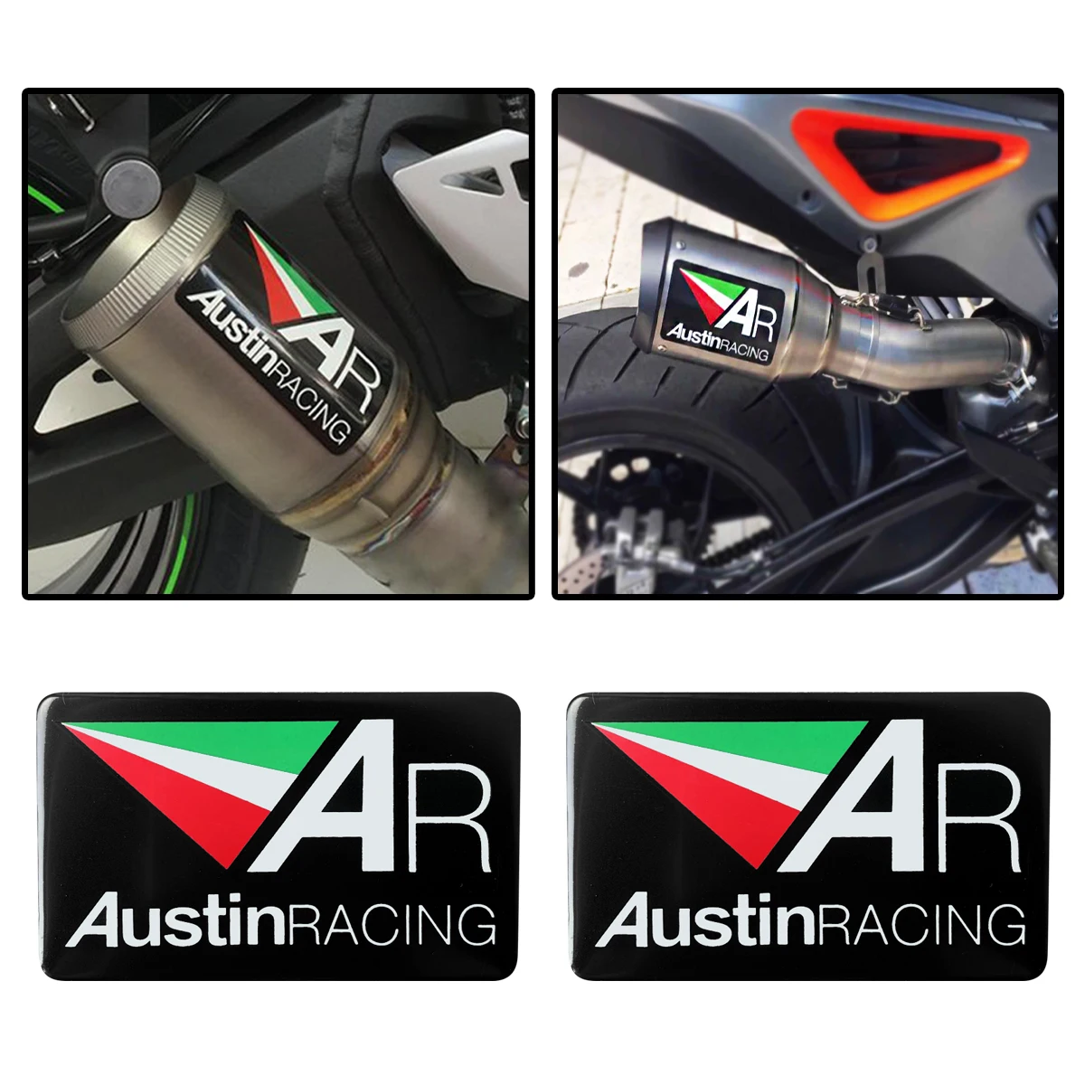 2 Stuks Aluminium Motorfiets Accessoires Uitlaatpijpen Pijp Sticker Schorpioen Voor Austing Racen Voor Kawasaki Suzuki Honda