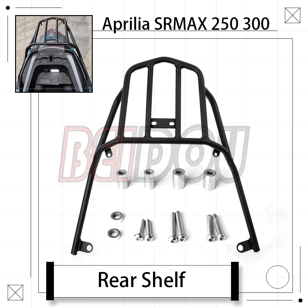 

For Aprilia SRMAX 250 SRMAX 300 Motorcycle Modification Rear Rack Travel Rack Trunk Rack Tail Box Rack