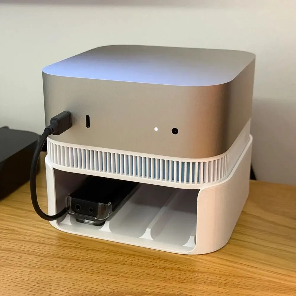New Dustproof Host Base Anti-Slip Cooling Heat Dissipation Bracket 3D Printed Heightening Mount Stand for Mac Mini M4/M4 Pro2024