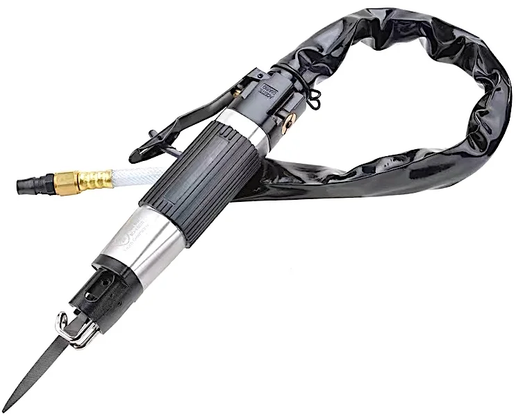 TY2C150 Pneumatic File & Saw 2 in 1 Tool. Dual Function air Cutting Tools W/ Saw Web and File Bit. Compact Inline Grip,5000 SPM