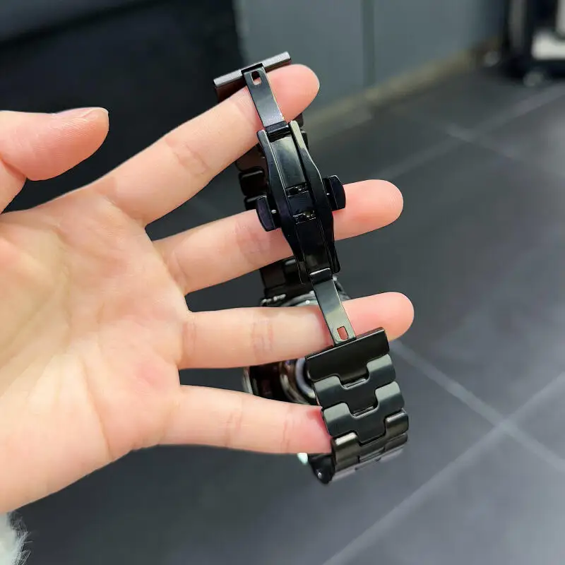 สายสร้อยข้อมือรูปตัว H สําหรับ Samsung Galaxy Watch 8 40 44 มม./8Classic 46 มม. สายสแตนเลสสําหรับ Samsung Galaxy Ultra 47 มม. 2025