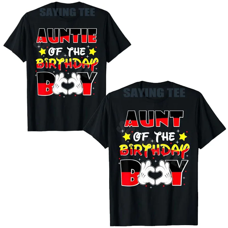

Aunt of The Birthday Boy Shirt Matching Nephew Family Bday T-Shirt Auntie of The Birthday Boy Saying Tee Women's Fashion Y2k Top