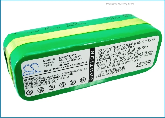 

Аккумулятор 14,4 В, 2800 мАч NS280D67C00RT для AGAiT e-clean EC01, для самолетов, пилотов Lux, Pilot Zen, для Proscenic Pro806 + ИНСТРУМЕНТ