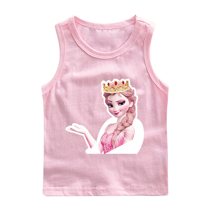 

Disney Singlet for Girls Frozen Kids Underwear for Girls Princess Elsa and Anna Tank Tops Summer Wear Cotton Camisoles Thin Vest