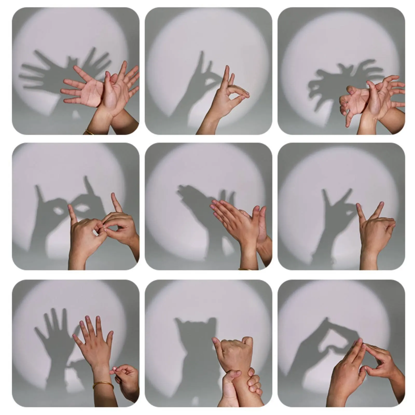 Creature Hand Shadow Cards Early Learning Gesture Shadow Brain-Teaser Cards Hands-on Matching Game Cognitive Training
