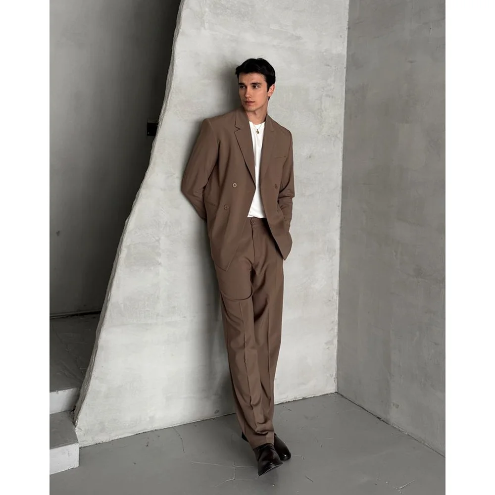 

Fashion Men's Suits Jacket Pants For Men 2025 Party Wedding Slim Fit Costume Homme 2 Piece Male Clothing