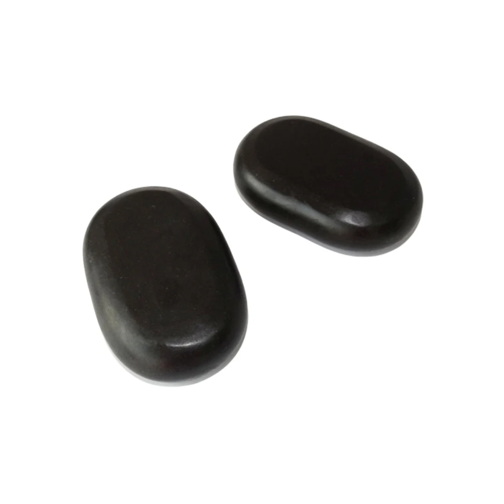 2 قطعة 11x7 سنتيمتر أصيلة الصخور البركانية تدليك الحجر مجموعة تهدئة حجر الطاقة ل الروائح سبا والروتين #1