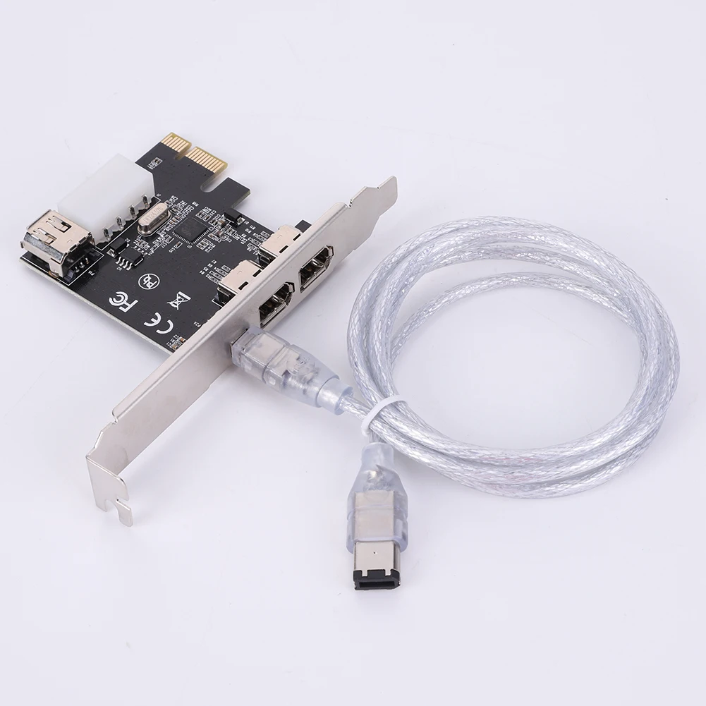 PCI-E 1X1394 Kaart Vervanging Desktop Computer PCI-E 1X1394 DV Video Capture Card PC 6 Pin naar 4 Pin Adapter