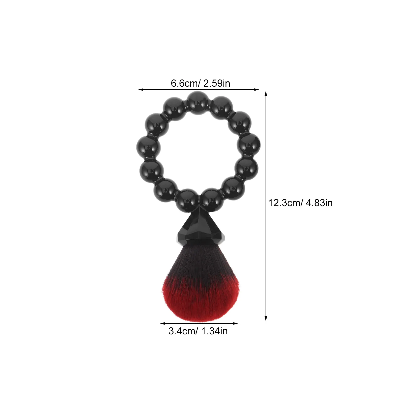 แปรงปัดแก้ม 2 ชิ้น ด้ามจับเพชร แปรงปัดแป้งแบบพกพา แปรงแต่งหน้าสำหรับผู้หญิง