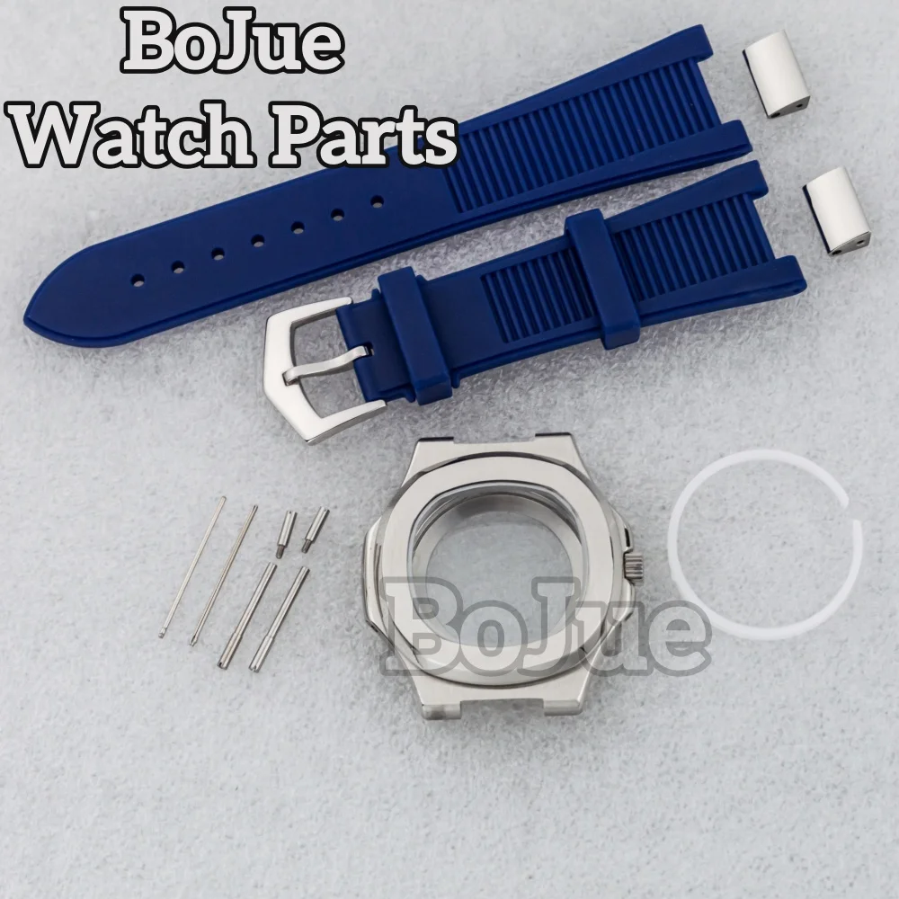 

41mm Square Watch Case 316L Stainless Steel Bracelet for Nautilus NH38 NH35 NH36 4r35 Movement Sapphire Glass Watch Spare Parts