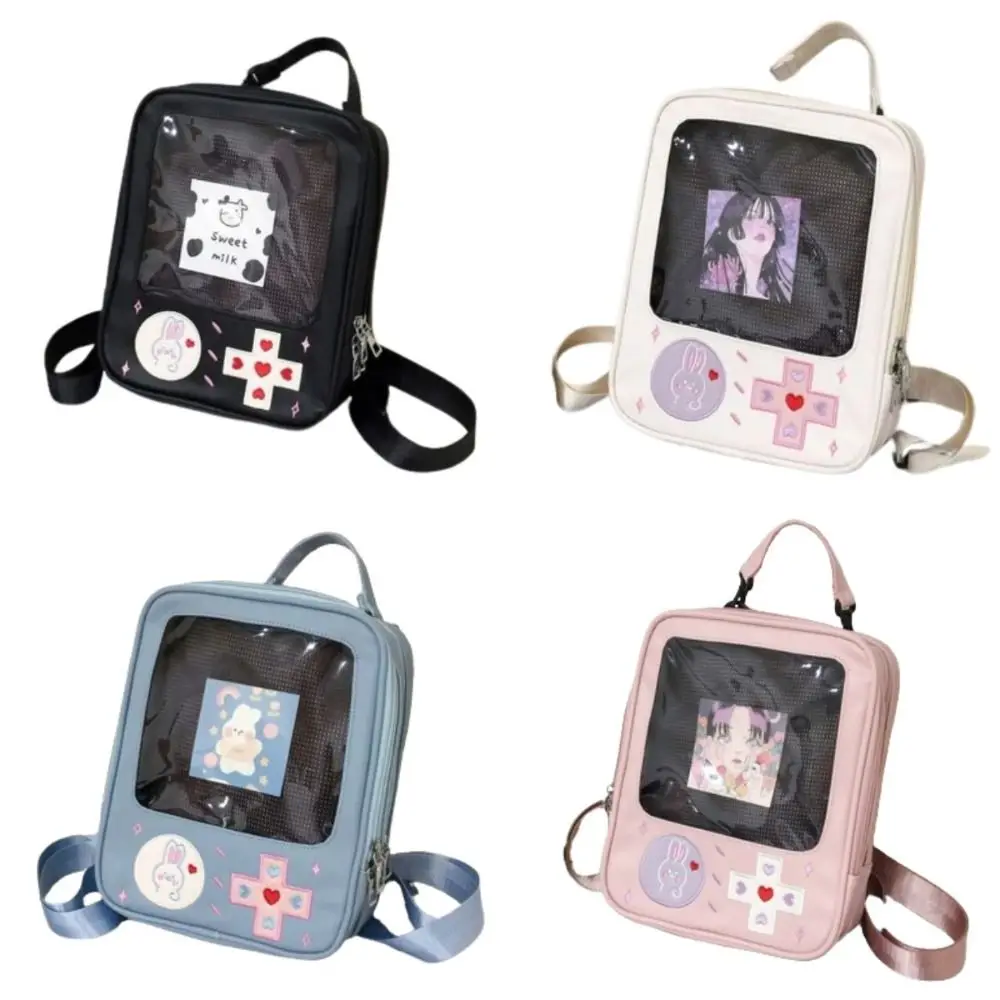 Bolsa de ItaBag transparente multiusos con cremallera creativa Y2K, bolsa de artículos pequeños Kawaii, mochila de estilo japonés, regalo Lolita