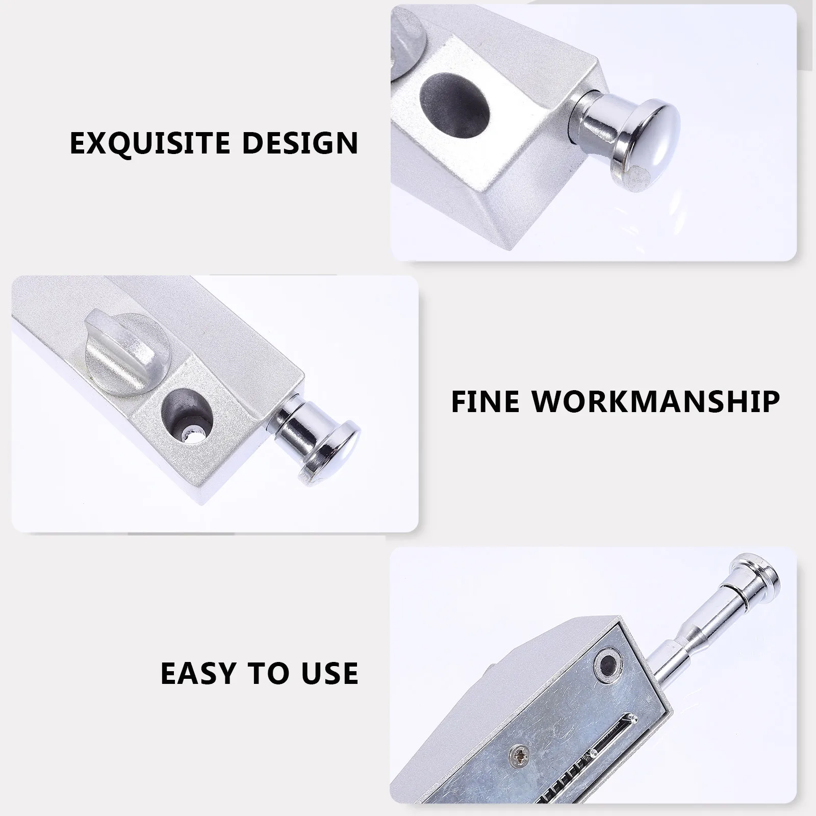 

Security Door Lock Zinc Alloy Spring Latch Bolt Foot Lock Sturdy Durable Easy Installation Practical Spring Latch