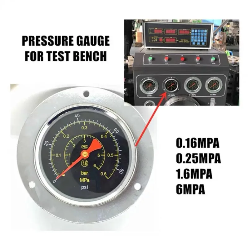 

0.16/0.25/0.6/6MPA Pressure Gauge Diesel Test Bench Part Diameter 133mm