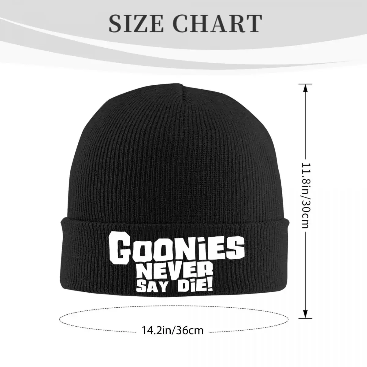 Never Say Die Knitted Bonnet Caps Fashion Keep Warm Hats Winter Soft Warm Stretch Thick Trendy Beanies Hats Cap