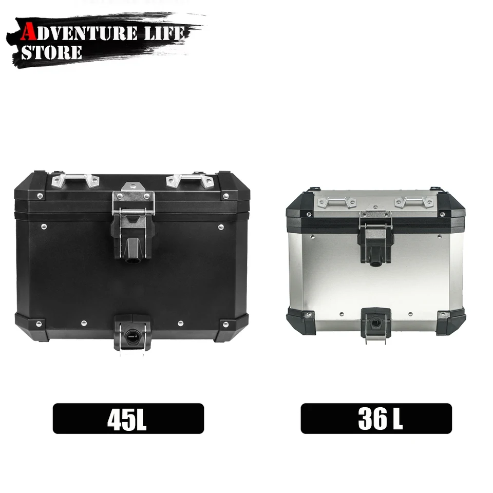 Motorcycles Aluminium Rear Luggage Tail Box 36L 45L Topcase Top