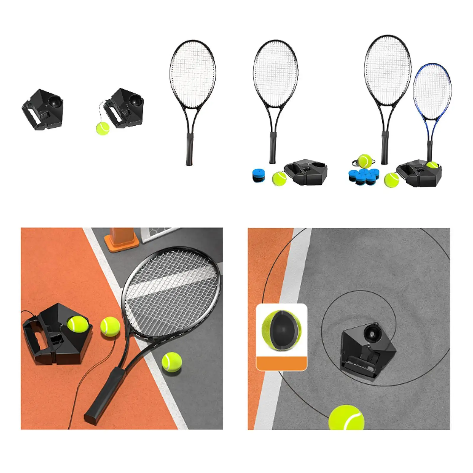 

Tennis Trainer Rebound Ball Tennis Training Tool for Park Stadium Playground