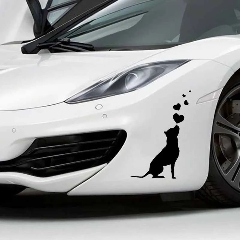 Pop-up carved love personalized black casual simple pet cute kitten car sticker