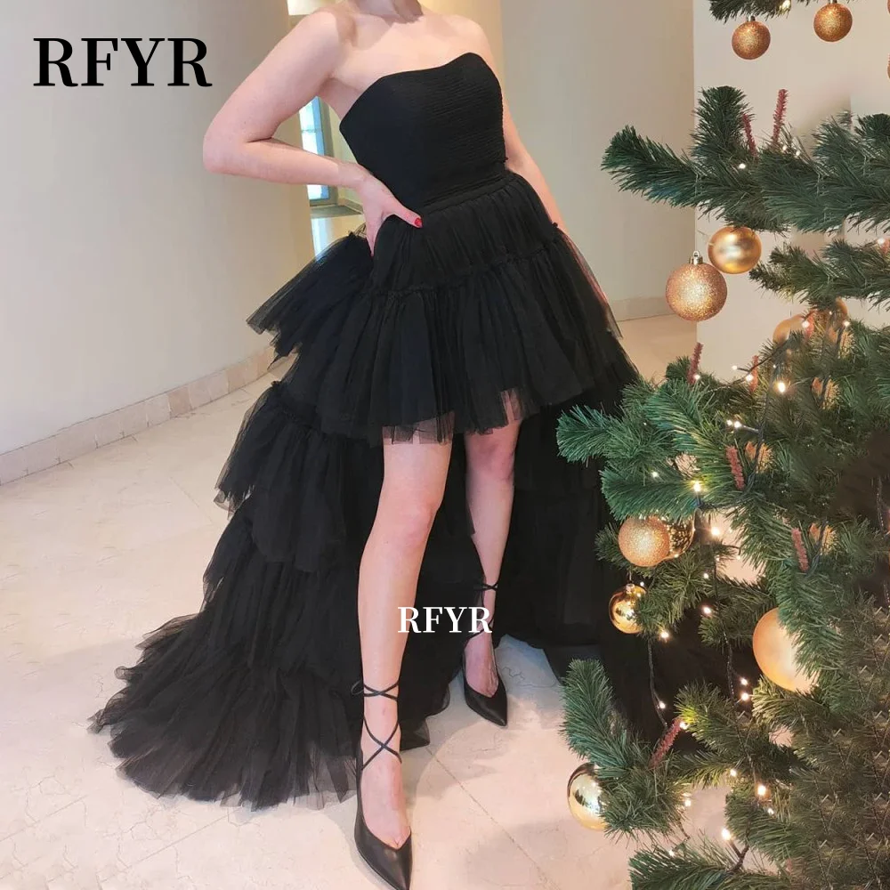 فستان RFYR للحفلات الراقصة متعدد الطبقات للحفلات المسائية فستان الأميرة الجنية للنساء فساتين مناسبة رسمية مخصصة