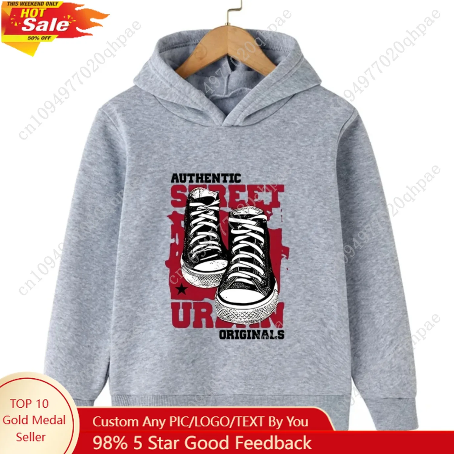 

Spring Autumn Fashion Shoes Print Children Hoodies Boys Girls Sweatshirts Long Sleeve Casual Fashion Kid Clothing Pullovers Tops