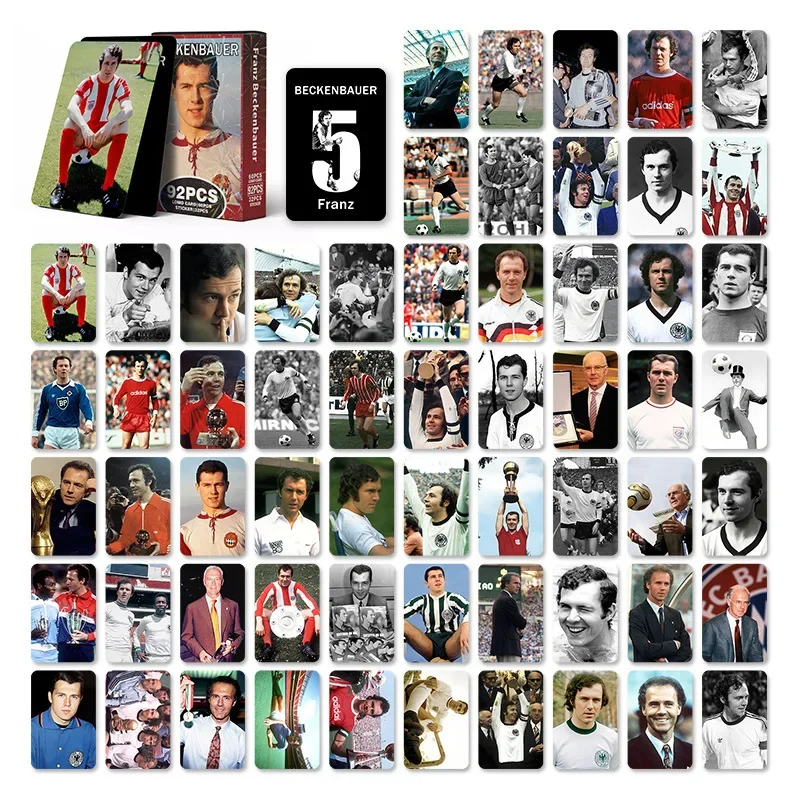 Beckenbauer 92Pcs Polaroid Cards Football Star LOMO Cards Greeting Cards KPOP Merch Collectible Gift Set Trading Boxed Fan - view 4