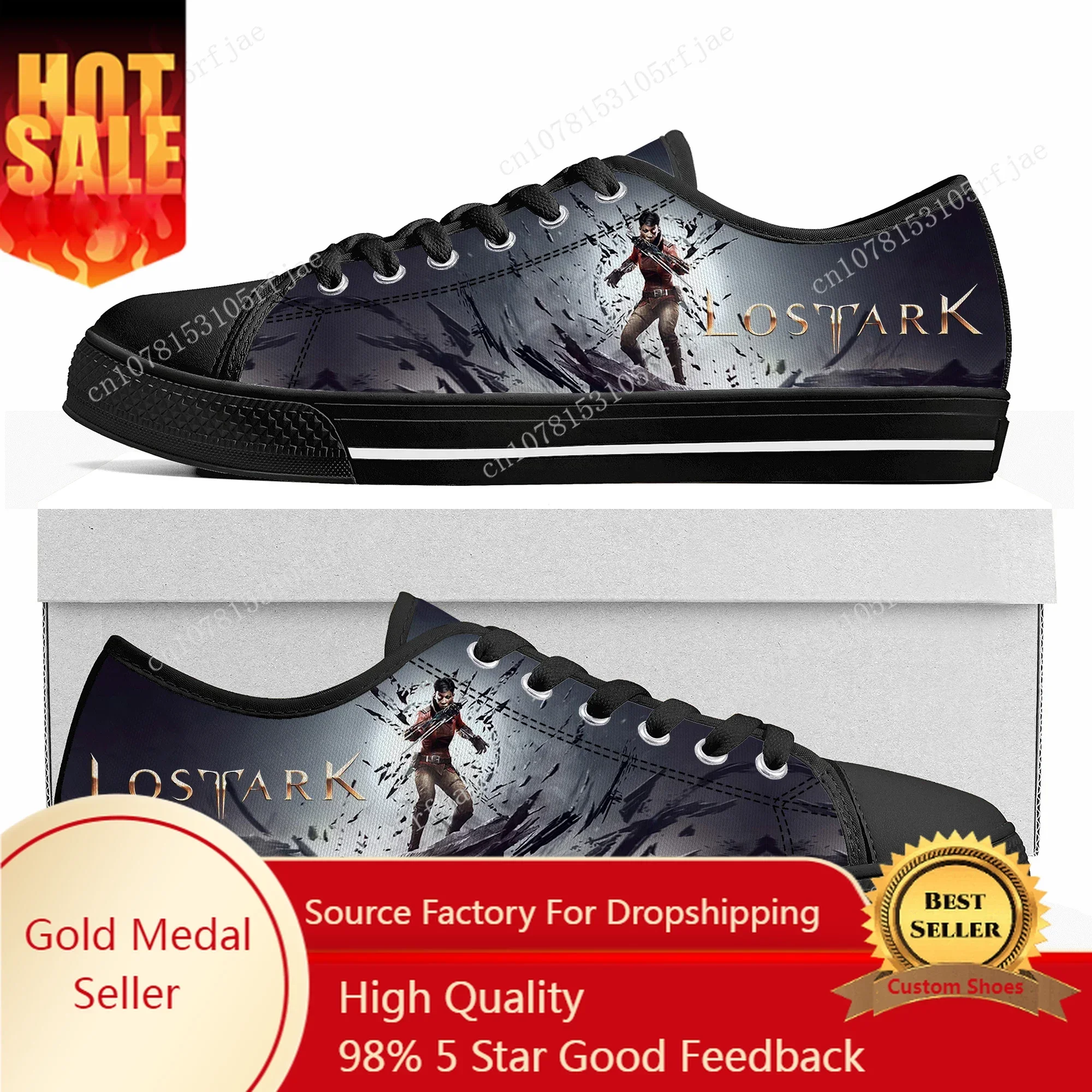 

L-Losts A-Ark Low Top Sneakers Hot 3D Game Womens Mens Teenager High Quality Shoes Casual Fashion Tailor Made Canvas Sneaker