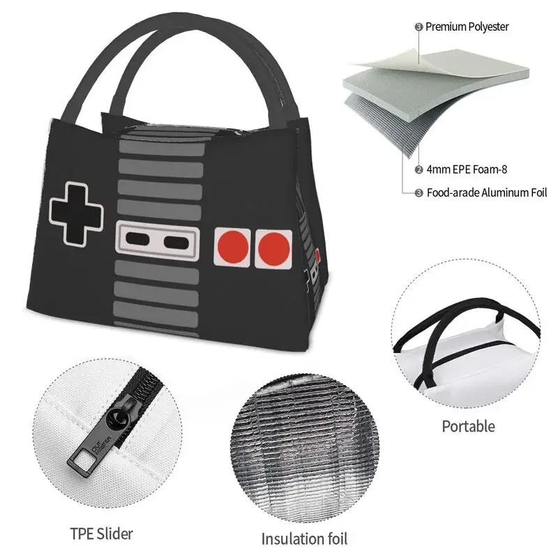 Controller di gioco borse per il pranzo isolate per le donne Controller Joystick Resuable Cooler Thermal Bento Box Hospital Office