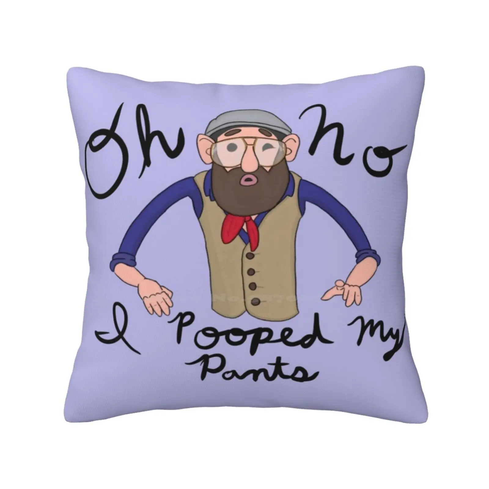 I Pooped My Pants Home Sofa Car Waist Throw Pillowcase Aunty Donna Mark Bonanno Poop Silly