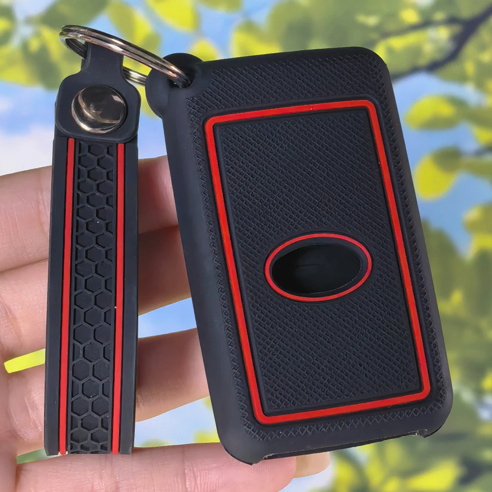 Premium Textured Silicone Key Holder Case with Keychain for SUBARU Forester Impreza Legacy XV 3 Buttons Smart Car Key Fob