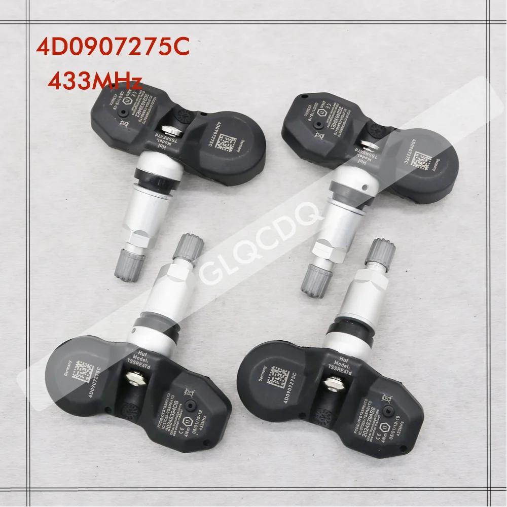 TYRE TIRE PRESSURE WHEEL SENSOR FOR 2002-2009 AUDI A8 (4E) 433MHz TPMS TIRE PRESSURE MONITOR SENSOR 4D0907275C 4D0 907 275 C