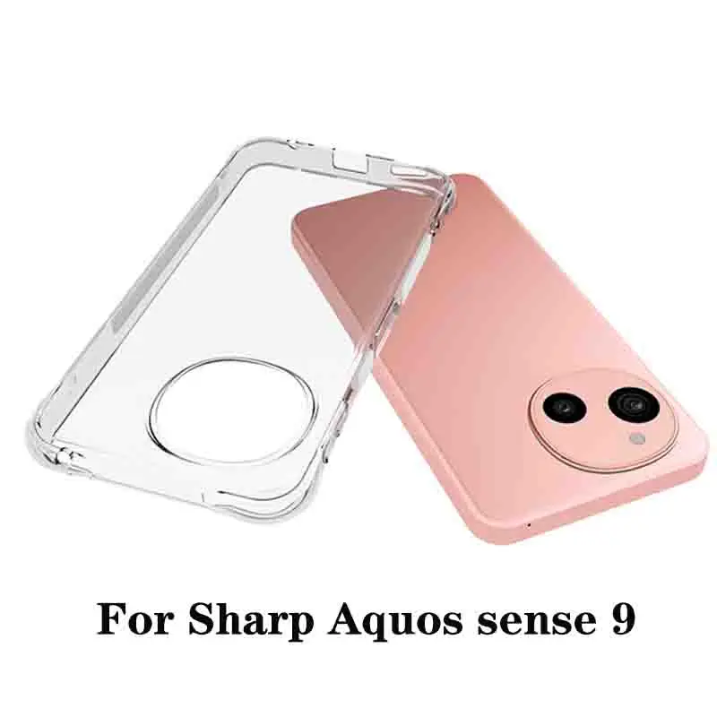 لشارب Aquos Sense 9 SH-M29 حافظة وسادة هوائية وسادة هوائية مقاومة للصدمات واضح سيليكون غطاء من البولي يوريثان جراب هاتف لشارب Aquos Sense9 #6