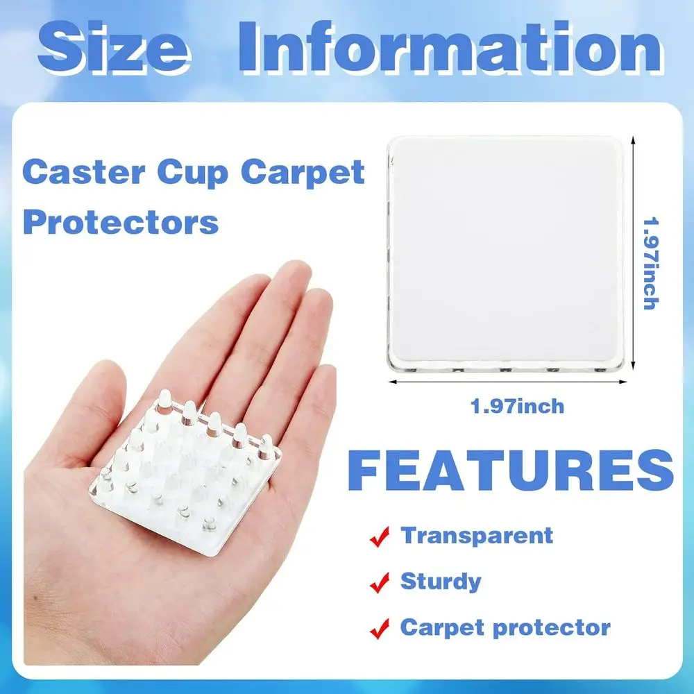 12 Pieces Stick Furniture Carpet Protectors Spiked Caster Cups Leg Carpet Protector Sofas Tables Chairs Bookcases