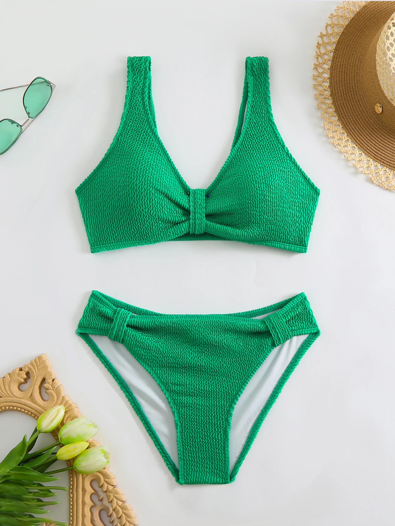 New Women\'s Fashion Candy Color Bikini Set Sexy Swimsuit