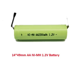 1.2V AA NI-MH bateria 5 # z zakładkami do Philips HQ262 HQ46 HQ460 HQ481 HQ912 golarka elektryczna 14*49mm