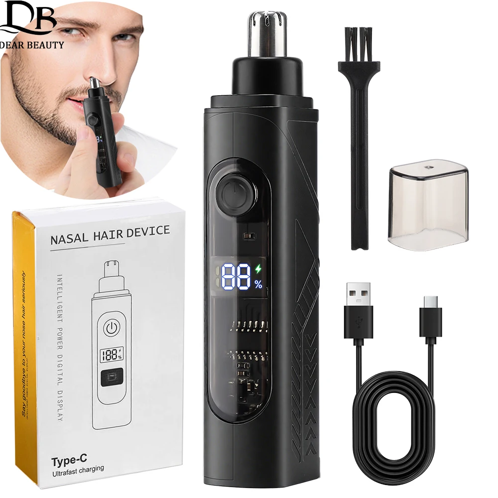 Electric Nose Hair Clipper Rechargeable Portable Ear and Nose Hair Trimmer For Men Painless Face Hair Remover Razor Shaving Tool