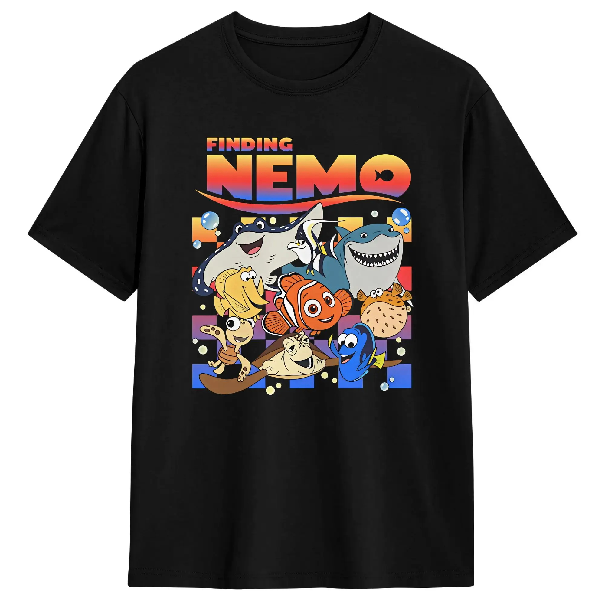 Findings Nemo Character T-Shirt Summer  100 Cotton T-Shirts For Man Harajuku Printed Tshirt Short-Sleeved Streetwear Top Tees