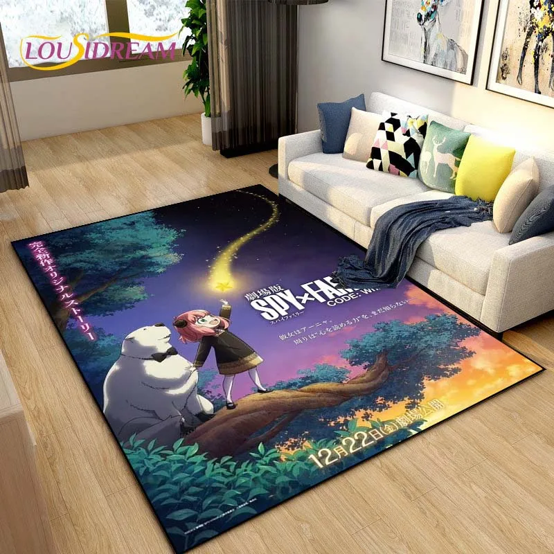Cartoon KAWAI-S-SPY-X-FAMILY-CUTE Anime UnSlip Rug for Living Room,Bedroom,Playroom,Kitchen Floor Mat Decor Carpet Gift Alfombra