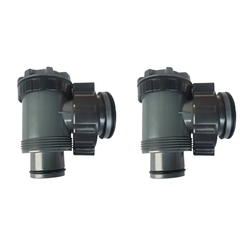 2X Valve Plunger Valve Replace On Off Swimming Pool 2-1/2In Threaded Connector 38 Compatible For 1-1/2In Diameter Hoses