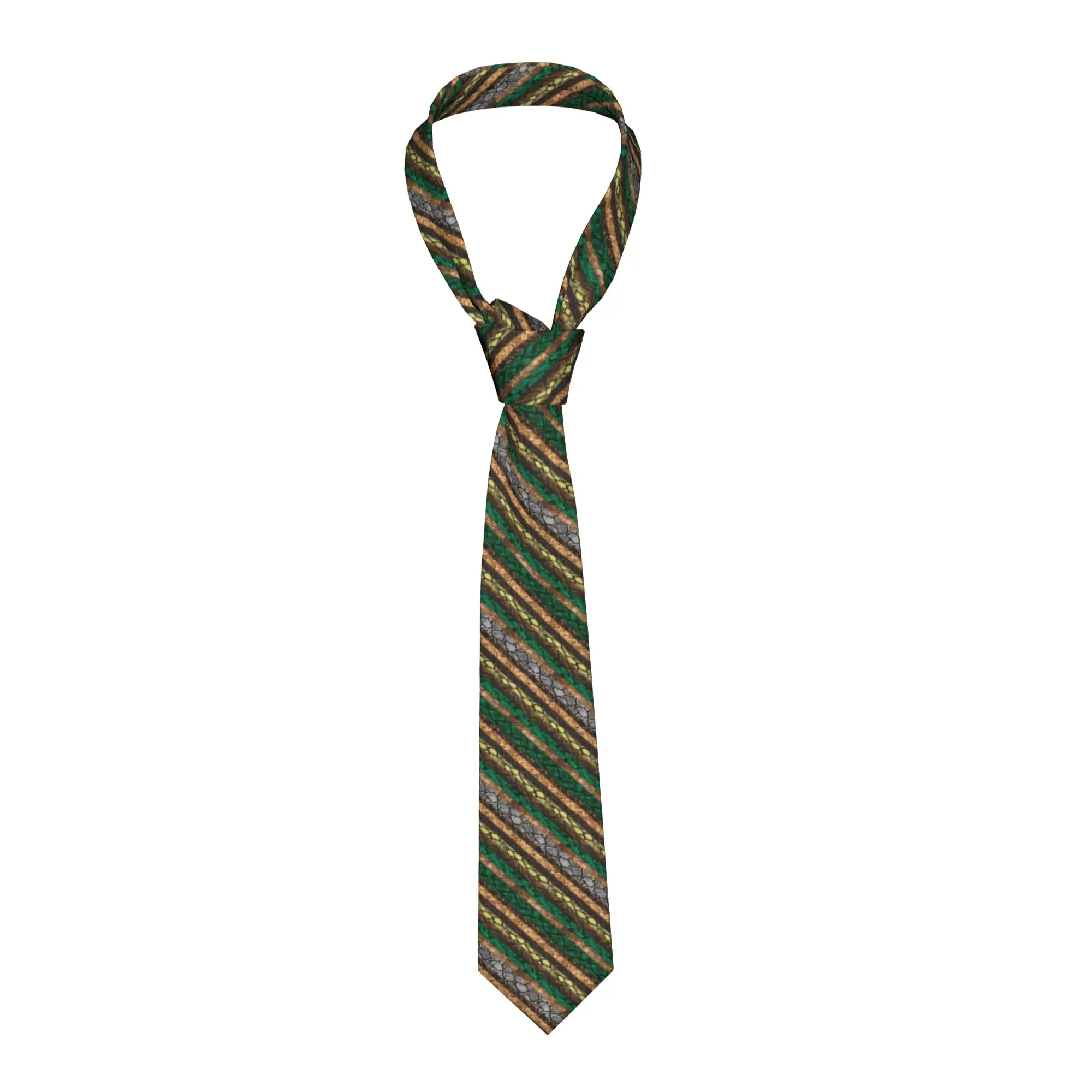 gravata-masculina-de-seda-formal-com-estampa-de-pele-de-cobra-colorida-e-elegante-para-escritorio