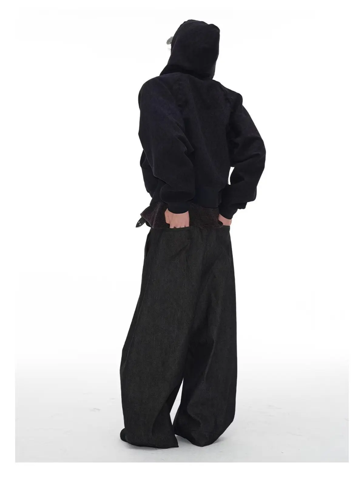 بنطلون جينز رجالي من Cleanfit فضفاض مناسب واسع الساق للجنسين بنطلون ملابس الشارع الأساسية High Street Y2K بنمط فاسق #4