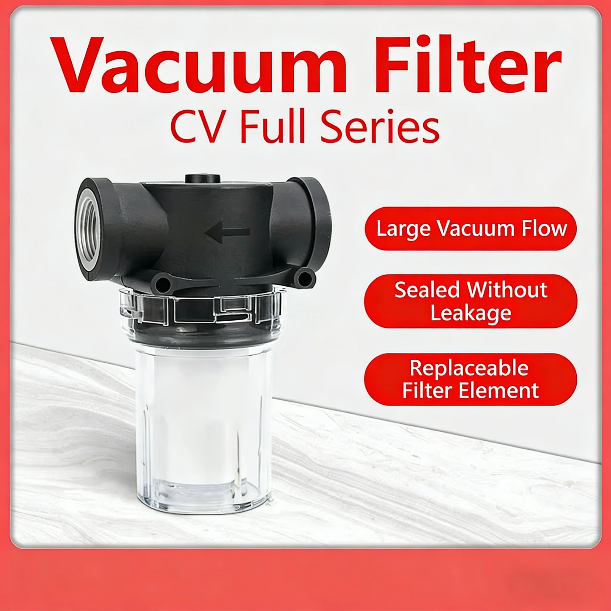 Vacuum filter vacuum pump filter large flow negative pressure RF15/20 vacuum air source filter