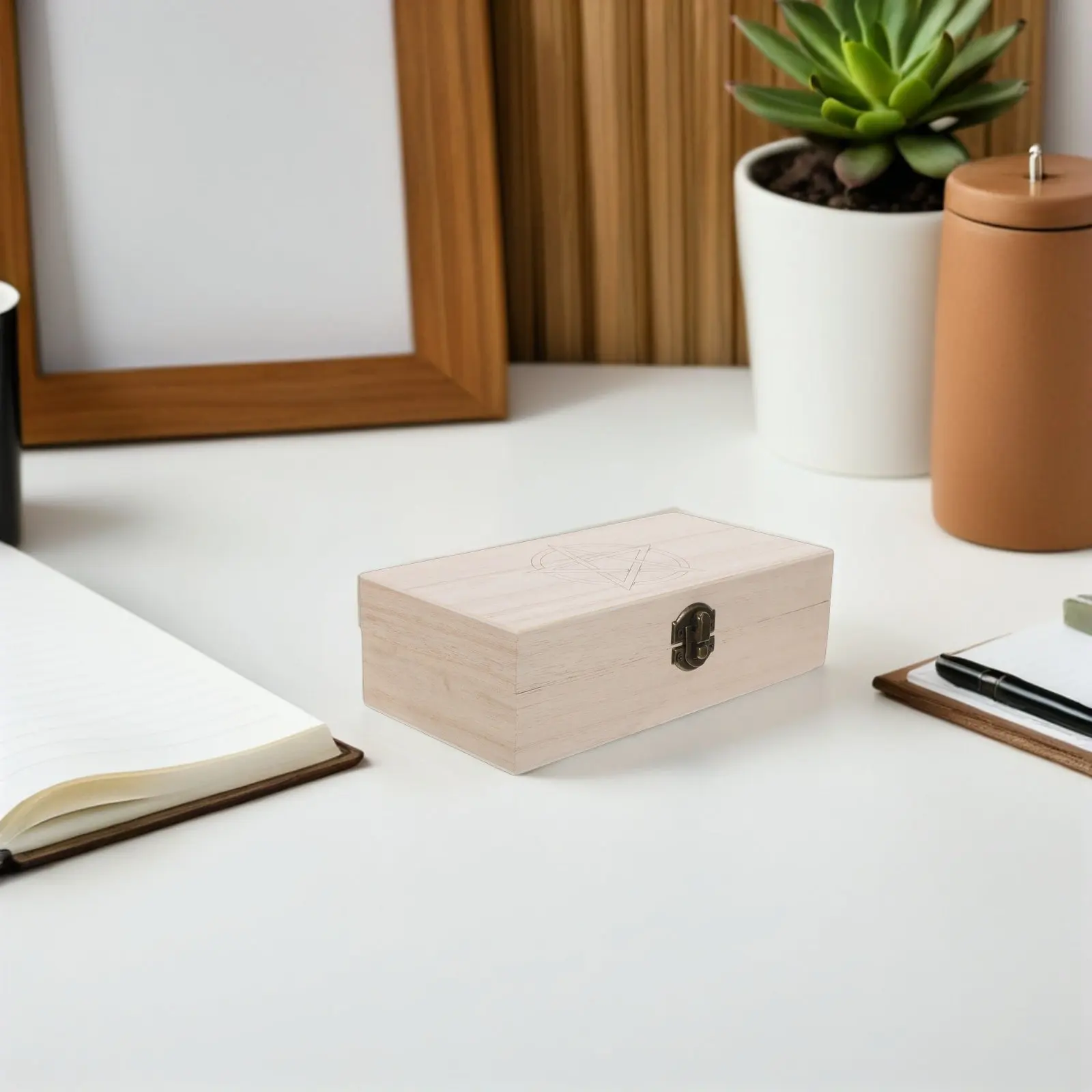 Wooden Tarot Card Storage Box – Decorative Keepsake Organizer for Cards, Jewelry & Small Items