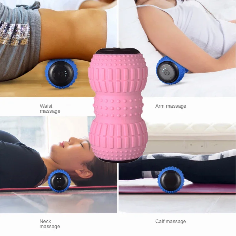 New Yoga Electric Peanut Massage Ball USB Rechargeable Yoga Fascia Ball Massage Roller Bodybuilding Relaxation Fitness Tool