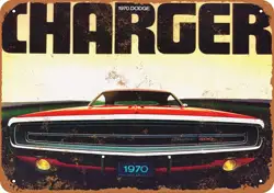 Tin Signs Metal Sign 1970 Dodge Charger 500 Holiday Vintage Poster Metal Plaques for Funny Wall Decoration Art Sign Gifts for